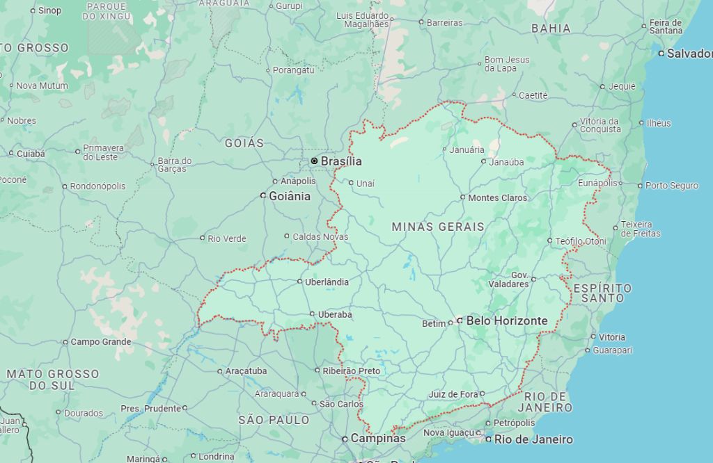 Mapa de Minas Gerais