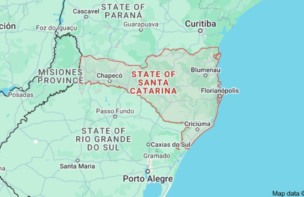 Mapa de Santa Catarina