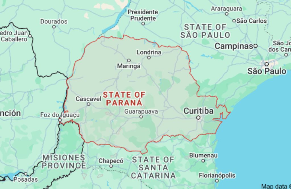 Map of Paraná