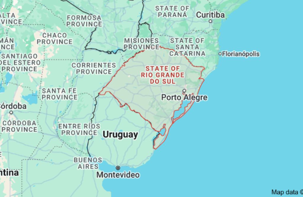 Map of Rio Grande do Sul