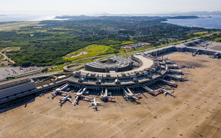 Map of Rio de Janeiro's airports and surrounding attractions